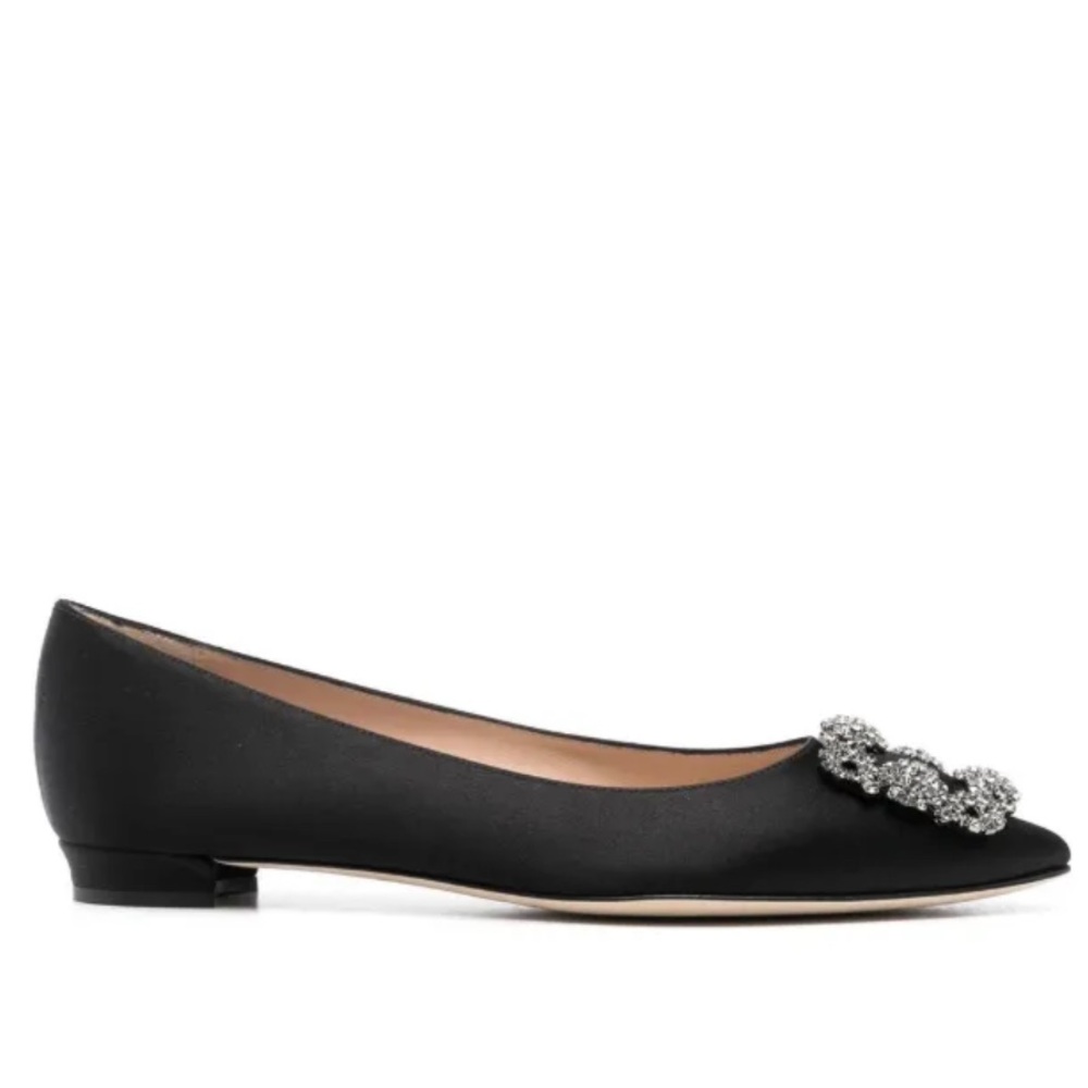 Manolo Blahnik Black Hangisi. Size 37.